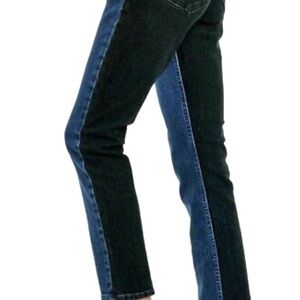 NWT DEAR JOHN Two Tone Sz 27 Straight Leg Jeans. Women's.